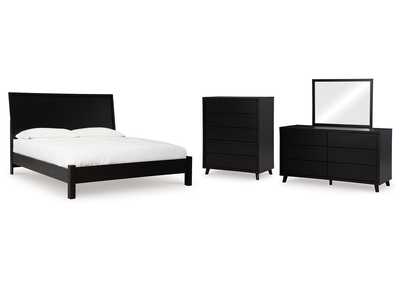 Danziar King Panel Bed with Mirrored Dresser and Chest,Signature Design By Ashley