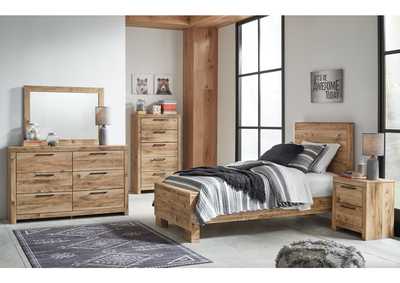 Hyanna Twin Panel Bed with Mirrored Dresser, Chest and 2 Nightstands,Signature Design By Ashley