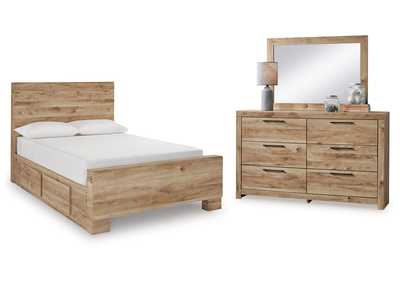 Image for Hyanna Full Panel Bed with 1 Side Storage, Dresser and Mirror