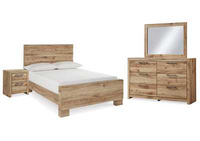 Hyanna Full Panel Bed with Mirrored Dresser and Nightstand