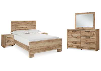 Image for Hyanna Full Panel Bed with Mirrored Dresser and 2 Nightstands