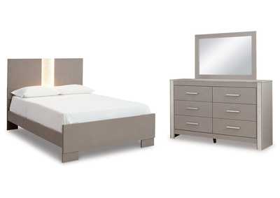 Surancha Full Panel Bed with Mirrored Dresser,Signature Design By Ashley