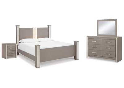 Image for Surancha King Poster Bed, Dresser, Mirror and Nightstand