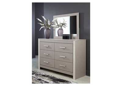 Surancha Queen/Full Panel Headboard with Mirrored Dresser and 2 Nightstands,Signature Design By Ashley