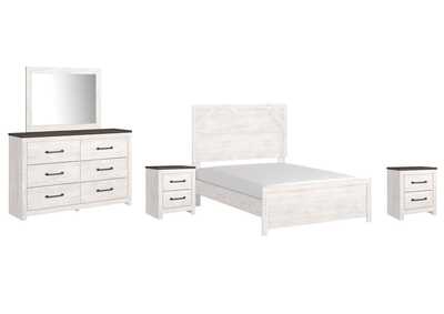 Image for Gerridan Full Panel Bed with Mirrored Dresser and 2 Nightstands