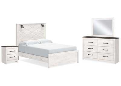 Gerridan Queen Panel Bed with Mirrored Dresser and Nightstand,Signature Design By Ashley