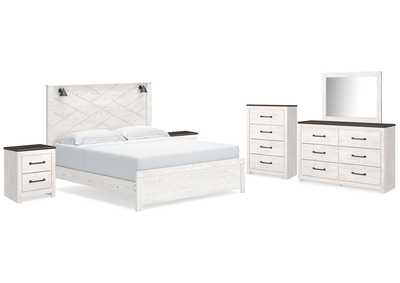Image for Gerridan King Panel Bed, Dresser, Mirror, Chest and 2 Nightstands