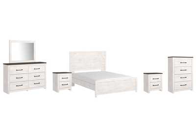 Gerridan Queen Panel Bed with Dresser and Mirror, Chest and 2 Nightstands,Signature Design By Ashley