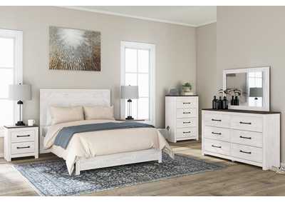 Gerridan Queen Panel Bed with Mirrored Dresser, Chest and 2 Nightstands,Signature Design By Ashley