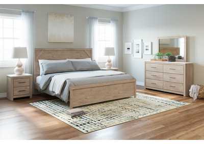 Senniberg King Panel Bed with Mirrored Dresser and 2 Nightstands,Signature Design By Ashley