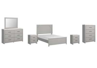 Image for Cottonburg Full Panel Bed with Mirrored Dresser, Chest and 2 Nightstands