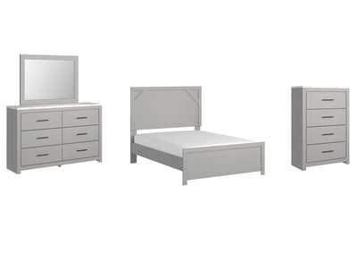 Cottonburg Full Panel Bed with Mirrored Dresser and Chest,Signature Design By Ashley