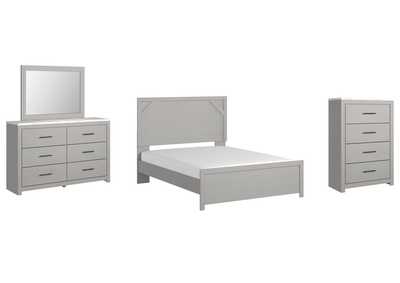 Image for Cottonburg Queen Panel Bed with Mirrored Dresser and Chest