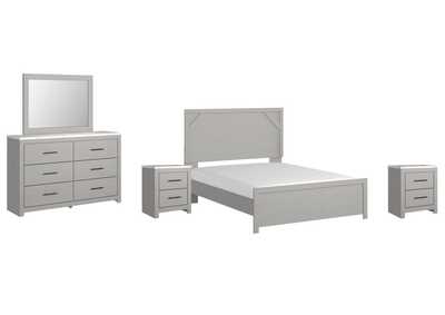 Image for Cottonburg Queen Panel Bed with Mirrored Dresser and 2 Nightstands