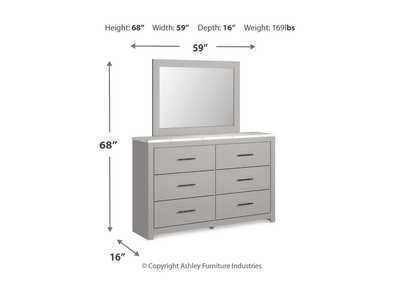 Cottonburg Queen Panel Bed with Mirrored Dresser,Signature Design By Ashley