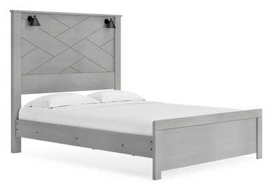 Cottonburg Queen Panel Bed with Mirrored Dresser and Nightstand,Signature Design By Ashley