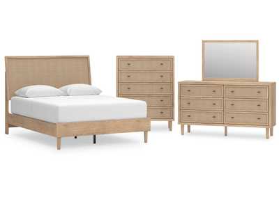 Cielden Queen Panel Bed with Mirrored Dresser and Chest,Signature Design By Ashley