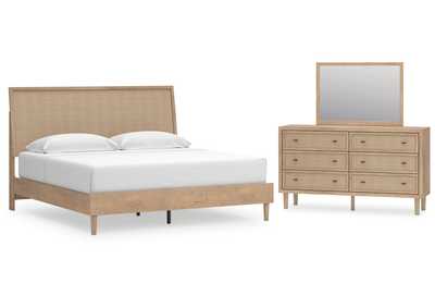 Cielden King Panel Bed with Mirrored Dresser,Signature Design By Ashley