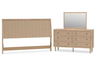 Cielden King Panel Headboard with Mirrored Dresser,Signature Design By Ashley