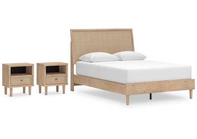 Cielden Queen Panel Bed with 2 Nightstands,Signature Design By Ashley