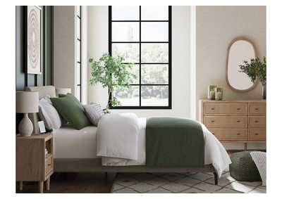 Cielden Queen Upholstered Bed with Roll Slats,Signature Design By Ashley