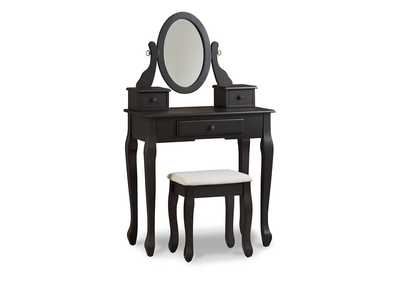 Image for Huey Vineyard Vanity and Mirror with Stool