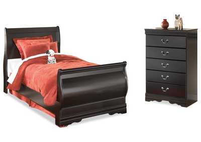 Huey Vineyard Twin Sleigh Bed and Chest,Signature Design By Ashley
