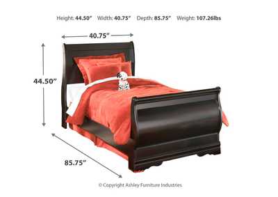 Huey Vineyard Twin Sleigh Bed and Chest,Signature Design By Ashley