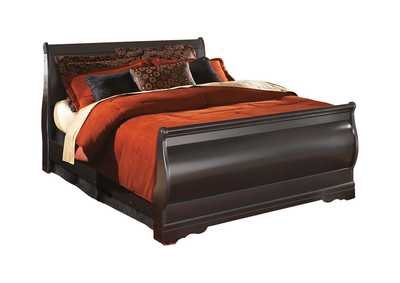 Huey Vineyard Queen Sleigh Bed with Mirrored Dresser, Chest and Nightstand,Signature Design By Ashley