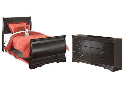 Huey Vineyard Twin Sleight Bed and Dresser
