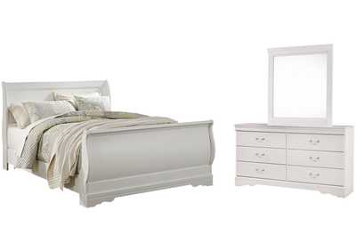 Image for Anarasia Queen Sleigh Bed with Mirrored Dresser