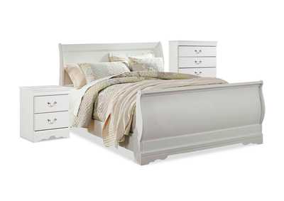 Anarasia Queen Sleigh Bed with Chest of Drawers and Nightstand,Signature Design By Ashley