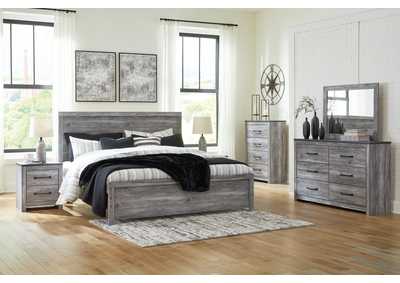 Bronyan King Panel Bed with Mirrored Dresser and Nightstand,Signature Design By Ashley