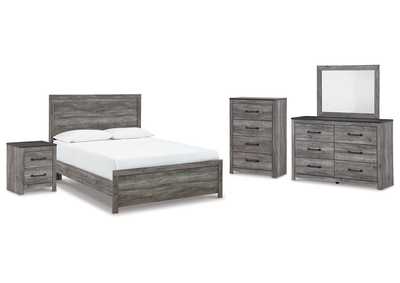 Bronyan Queen Panel Bed with Mirrored Dresser, Chest and Nightstand,Signature Design By Ashley