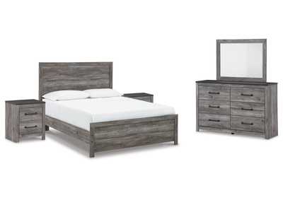 Bronyan Queen Panel Bed with Mirrored Dresser and 2 Nightstands,Signature Design By Ashley