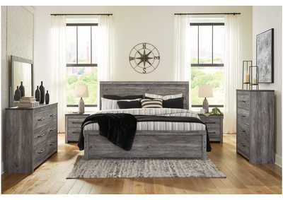 Bronyan King Panel Bed with Mirrored Dresser, Chest and 2 Nightstands,Signature Design By Ashley