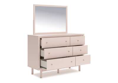 Wistenpine Twin Upholstered Panel Headboard with Mirrored Dresser and 2 Nightstands,Signature Design By Ashley