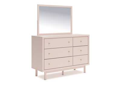 Wistenpine Twin Upholstered Panel Headboard with Mirrored Dresser, Chest and 2 Nightstands,Signature Design By Ashley