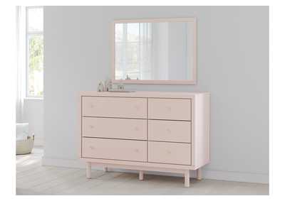 Wistenpine Full Upholstered Panel Bed with Mirrored Dresser, Chest and Nightstand,Signature Design By Ashley