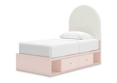 Wistenpine Twin Upholstered Panel Bed with Storage,Signature Design By Ashley