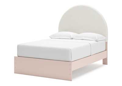 Wistenpine Full Upholstered Panel Bed with Mirrored Dresser,Signature Design By Ashley