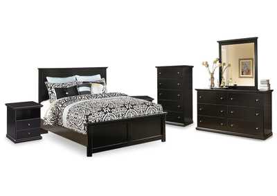 Image for Maribel Queen Panel Bed, Dresser, Mirror, Chest and 2 Nightstands