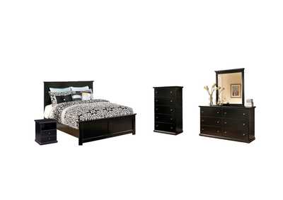Maribel Queen Panel Bed with Mirrored Dresser, Chest and Nightstand,Signature Design By Ashley