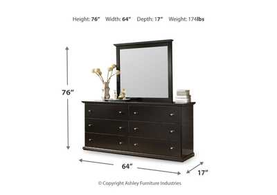 Maribel Full Panel Headboard Bed with Mirrored Dresser, Chest and Nightstand,Signature Design By Ashley