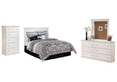 Bostwick Shoals Queen/Full Panel Headboard Bed with Mirrored Dresser and Chest,Signature Design By Ashley