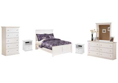 Image for Bostwick Shoals Full Panel Bed with Mirrored Dresser, Chest and Nightstand
