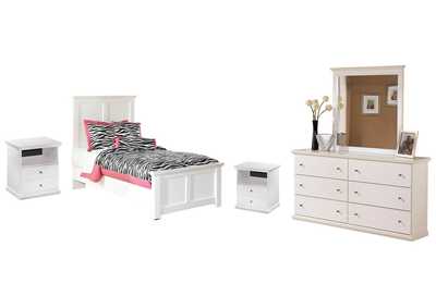 Bostwick Shoals Twin Panel Bed with Mirrored Dresser and 2 Nightstands,Signature Design By Ashley