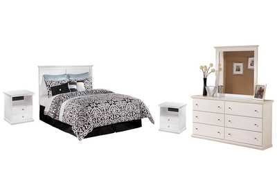 Image for Bostwick Shoals Queen/Full Panel Headboard Bed with Mirrored Dresser and 2 Nightstands