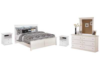 Image for Bostwick Shoals King Panel Bed with Mirrored Dresser and 2 Nightstands