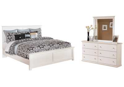 Image for Bostwick Shoals King Panel Bed with Mirrored Dresser